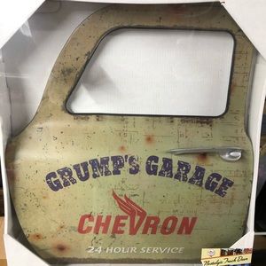 Chevron metal door wall decor